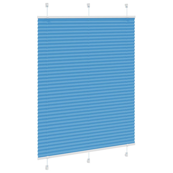 Pliseerattu kaihdin sininen 110x150 cm kangas leveys 109,4 cm polyesteri