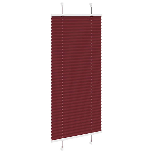 Pliseerattu kaihdin, bordeaux'n punainen, 55x100 cm, kangas, leveys 54,4 cm, polyesteri