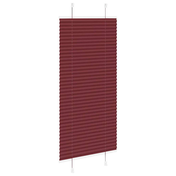 Pliseerattu kaihdin, bordeaux'n punainen, 55x100 cm, kangas, leveys 54,4 cm, polyesteri