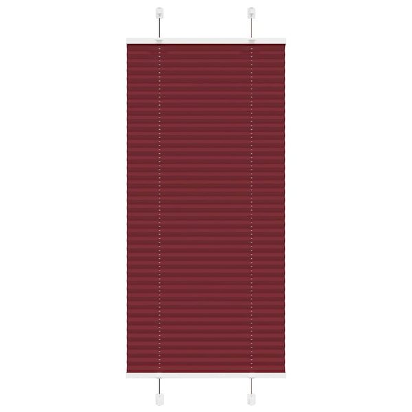 Pliseerattu kaihdin, bordeaux'n punainen, 60x100 cm, kangas, leveys 59,4 cm, polyesteri