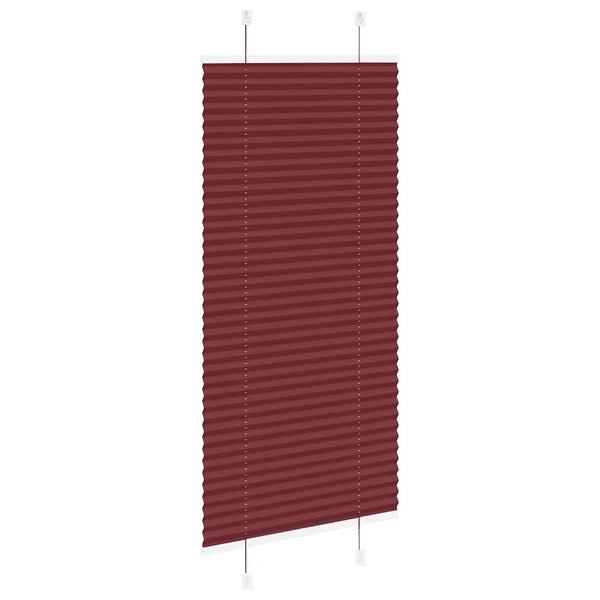 Pliseerattu kaihdin, bordeaux'n punainen, 60x100 cm, kangas, leveys 59,4 cm, polyesteri