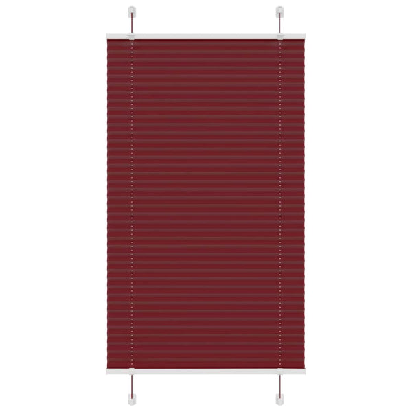 Pliseerattu kaihdin, bordeaux'n punainen, 70x100 cm, kangas, leveys 69,4 cm, polyesteri