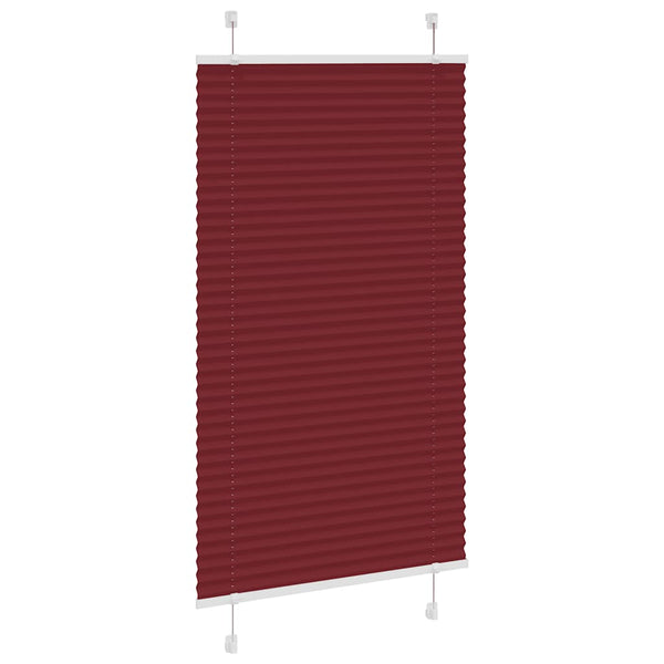 Pliseerattu kaihdin, bordeaux'n punainen, 70x100 cm, kangas, leveys 69,4 cm, polyesteri