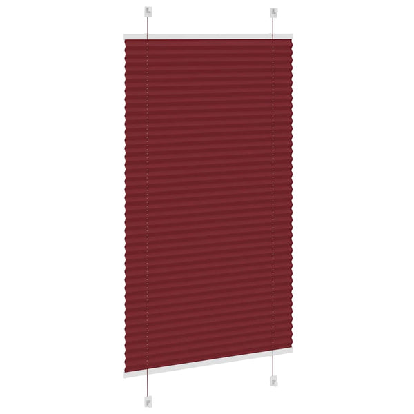 Pliseerattu kaihdin, bordeaux'n punainen, 70x100 cm, kangas, leveys 69,4 cm, polyesteri