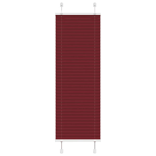 Pliseerattu kaihdin, bordeaux'n punainen, 45x150 cm, kangas, leveys 44,4 cm, polyesteri