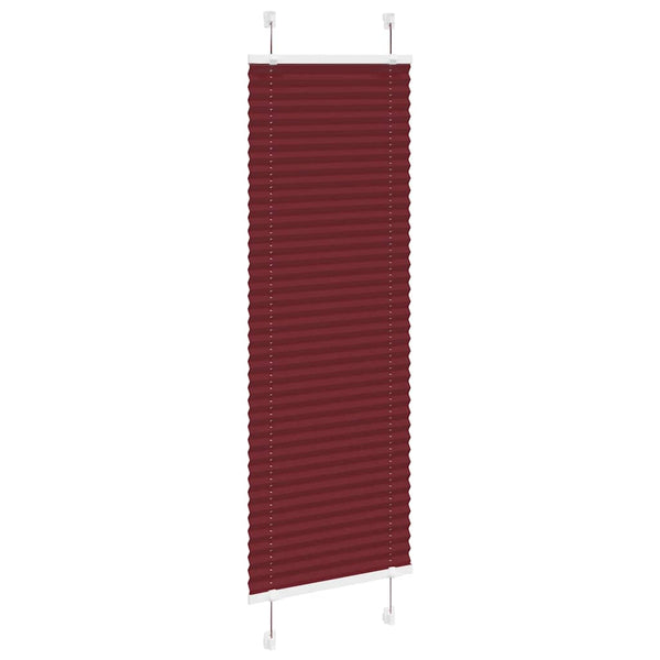 Pliseerattu kaihdin, bordeaux'n punainen, 45x150 cm, kangas, leveys 44,4 cm, polyesteri