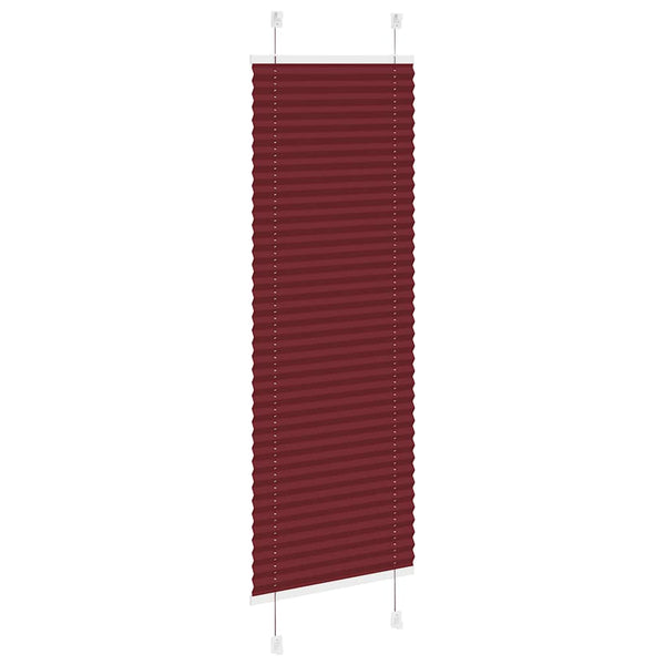 Pliseerattu kaihdin, bordeaux'n punainen, 45x150 cm, kangas, leveys 44,4 cm, polyesteri