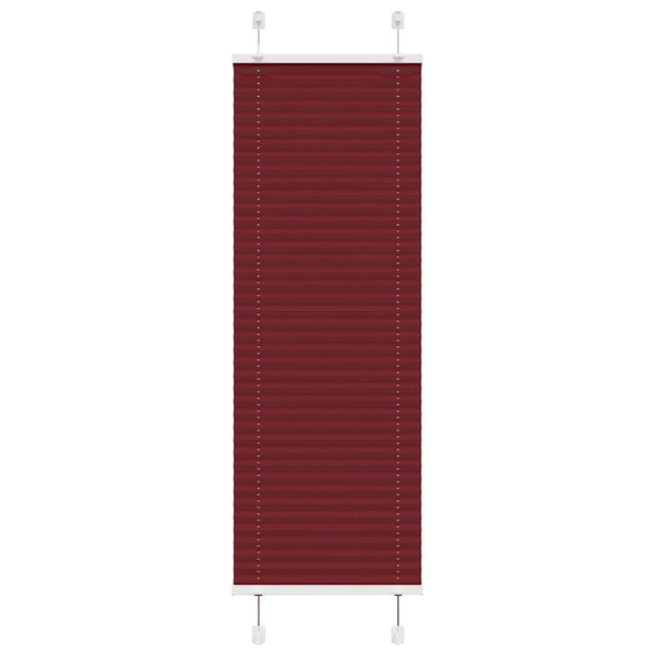 Pliseerattu kaihdin, bordeaux'n punainen, 50x150 cm, kangas, leveys 49,4 cm, polyesteri