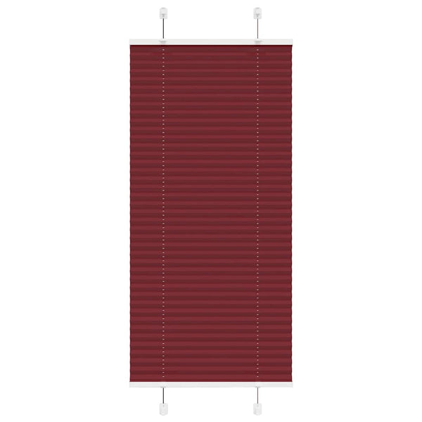 Pliseerattu kaihdin, bordeaux'n punainen, 55x150 cm, kangas, leveys 54,4 cm, polyesteri