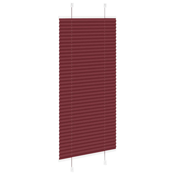Pliseerattu kaihdin, bordeaux'n punainen, 55x150 cm, kangas, leveys 54,4 cm, polyesteri