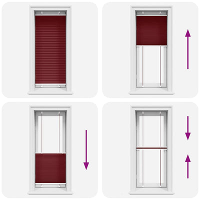 Bordeaux red laskostettu blind Matita 60x150cm (kankaan leveys)