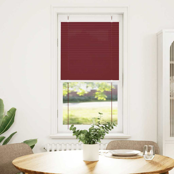 Pliseerattu kaihdin, bordeaux'n punainen, 65x150 cm, kangas, leveys 64,4 cm, polyesteri