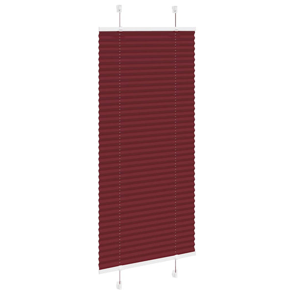 Pliseerattu kaihdin, bordeaux'n punainen, 65x150 cm, kangas, leveys 64,4 cm, polyesteri
