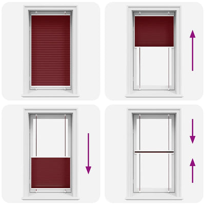 Bordeaux red laskostettu blind Matita 70x150cm (kankaan leveys)