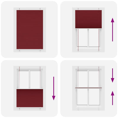 Bordeaux red laskostettu blind Matita 90x150cm (kankaan leveys)