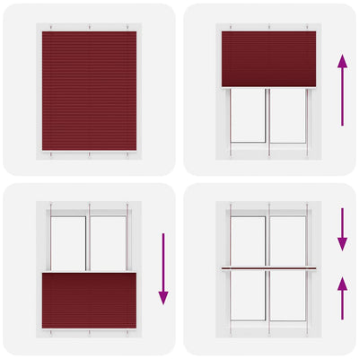 Bordeaux red laskostettu blind Matita 110x150cm (kankaan leveys)