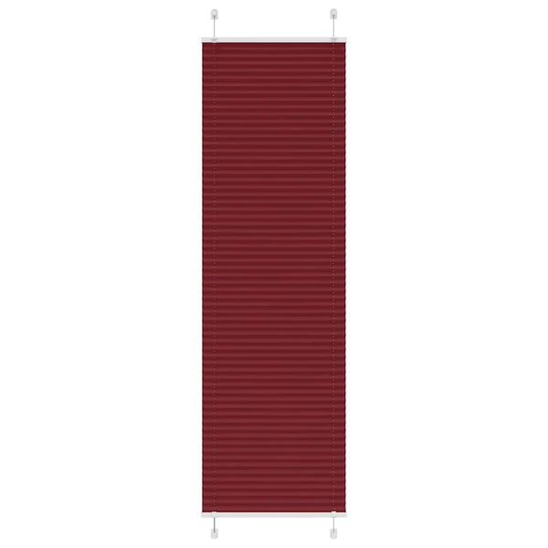Pliseerattu kaihdin, bordeaux'n punainen, 65x200 cm, kangas, leveys 64,4 cm, polyesteri