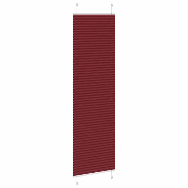 Pliseerattu kaihdin, bordeaux'n punainen, 65x200 cm, kangas, leveys 64,4 cm, polyesteri