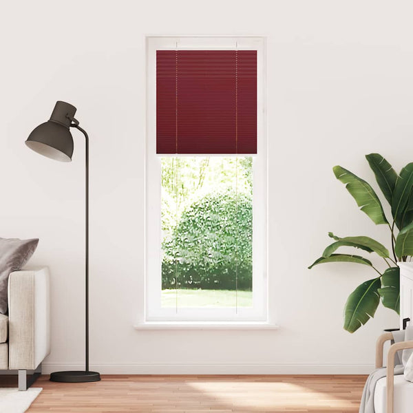 Pliseerattu kaihdin, bordeaux'n punainen, 70x200 cm, kangas, leveys 69,4 cm, polyesteri
