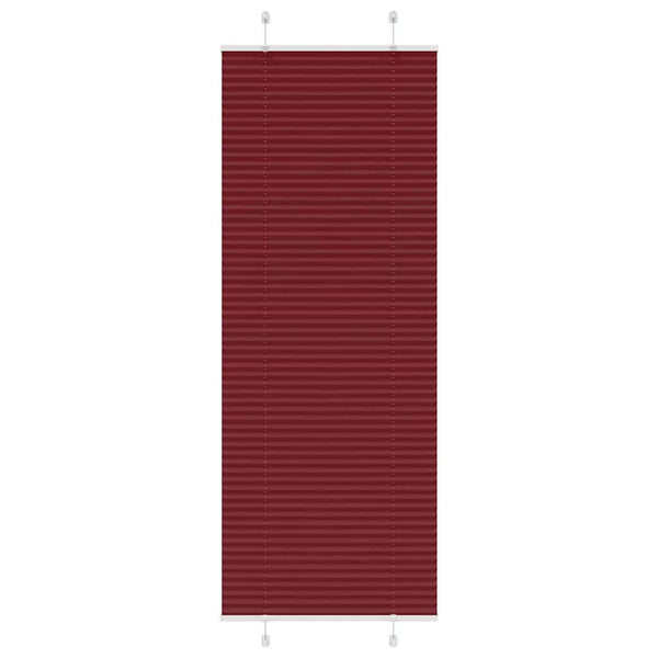 Pliseerattu kaihdin, bordeaux'n punainen, 75x200 cm, kangas, leveys 74,4 cm, polyesteri