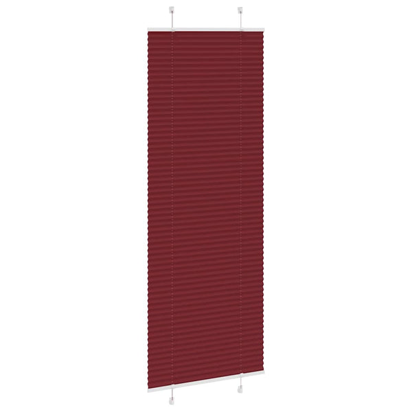 Pliseerattu kaihdin, bordeaux'n punainen, 75x200 cm, kangas, leveys 74,4 cm, polyesteri