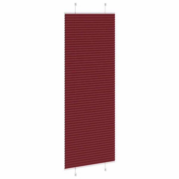 Pliseerattu kaihdin, bordeaux'n punainen, 75x200 cm, kangas, leveys 74,4 cm, polyesteri