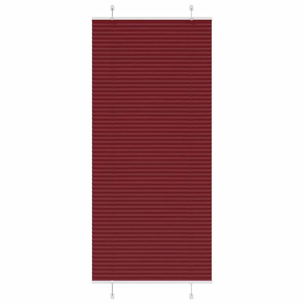 Pliseerattu kaihdin, bordeaux'n punainen, 85x200 cm, kangas, leveys 84,4 cm, polyesteri