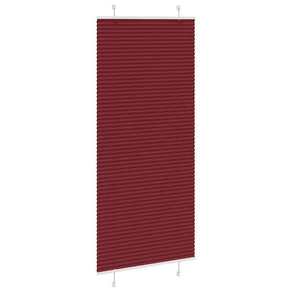 Pliseerattu kaihdin, bordeaux'n punainen, 85x200 cm, kangas, leveys 84,4 cm, polyesteri