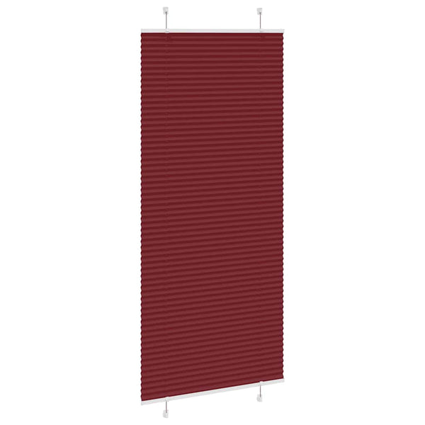 Pliseerattu kaihdin, bordeaux'n punainen, 85x200 cm, kangas, leveys 84,4 cm, polyesteri
