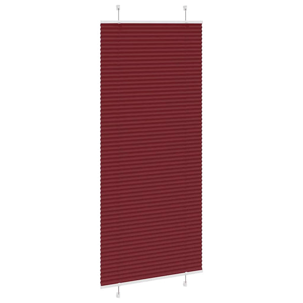 Pliseerattu kaihdin, bordeaux'n punainen, 90x200 cm, kangas, leveys 89,4 cm, polyesteri