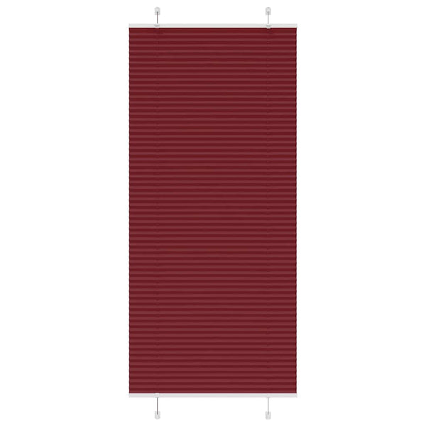 Pliseerattu kaihdin, bordeaux'n punainen, 100x200 cm, kangas, leveys 99,4 cm, polyesteri