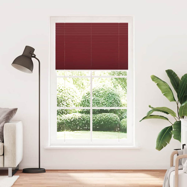 Pliseerattu kaihdin, bordeaux'n punainen, 120x200 cm, kangas, leveys 119,4 cm, polyesteri