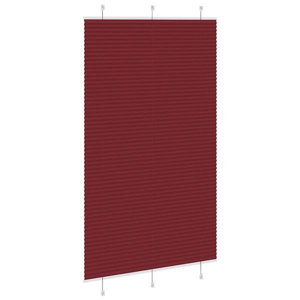 Pliseerattu kaihdin, bordeaux'n punainen, 120x200 cm, kangas, leveys 119,4 cm, polyesteri