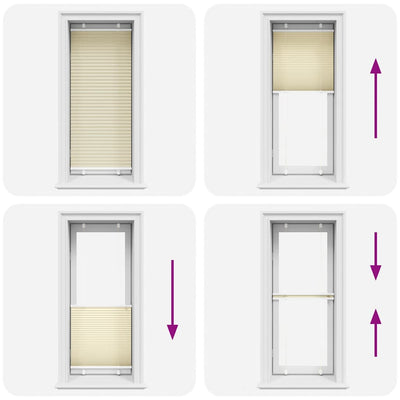 Cream laskostettu blind Matita 65x100cm (kankaan leveys 64,4 cm)