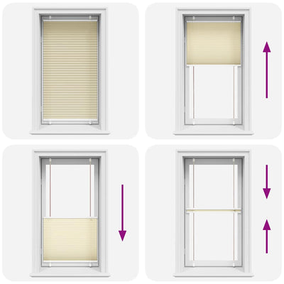 Laskostettu blind cream Matita 70x100cm (kankaan leveys 69,4 cm)