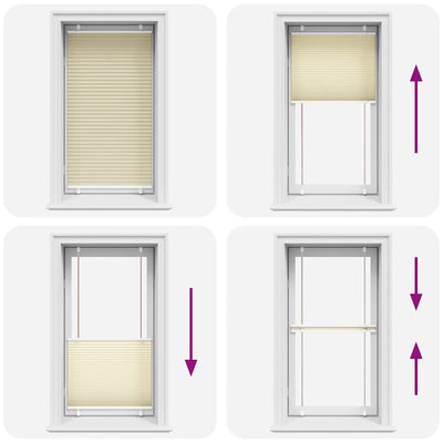 Cream laskostettu blind Matita 80x100cm (kankaan leveys 79,4 cm)