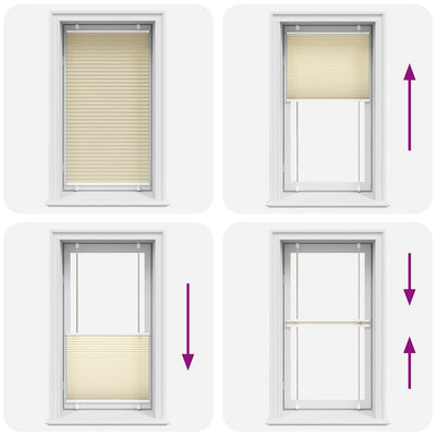 Cream laskostettu blind Matita 75x150cm (kankaan leveys 74,4 cm)