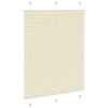 Cream laskostettu blind Matita 105x150cm (kankaan leveys 104,4 cm)