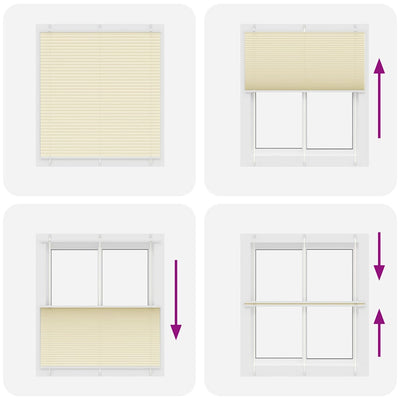 Laskostettu blind cream Matita 115x150cm (kankaan leveys 114,4 cm)