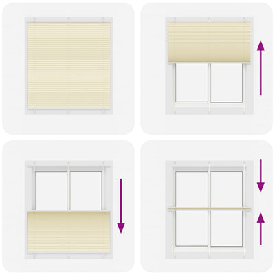 Laskostettu blind cream Matita 120x150cm (kankaan leveys 119,4 cm)