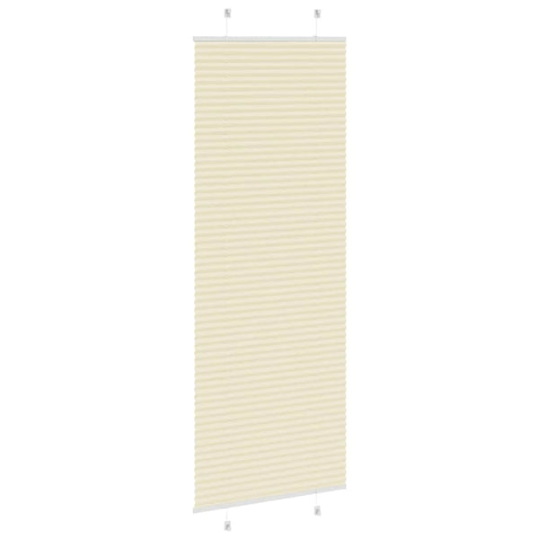Pliseerattu kaihdin, kermanvärinen, 70x200 cm, kangas, leveys 69,4 cm, polyesteri