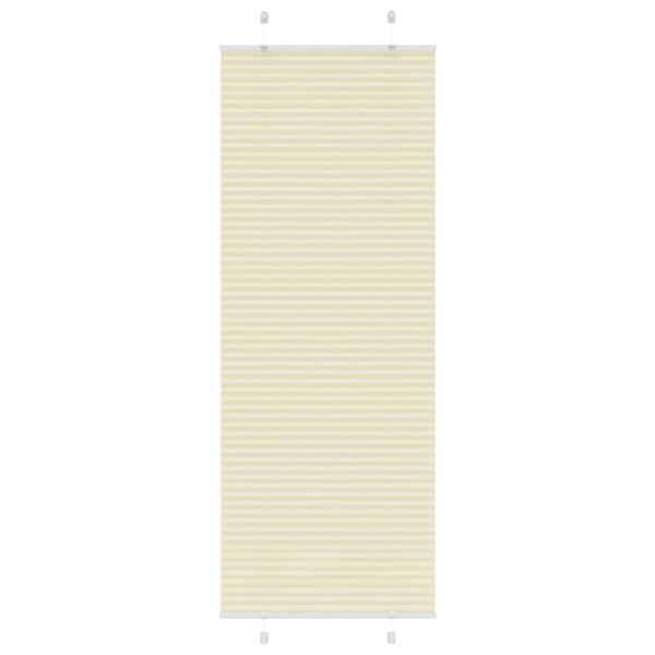 Pliseerattu kaihdin, kermanvärinen, 75x200 cm, kangas, leveys 74,4 cm, polyesteri