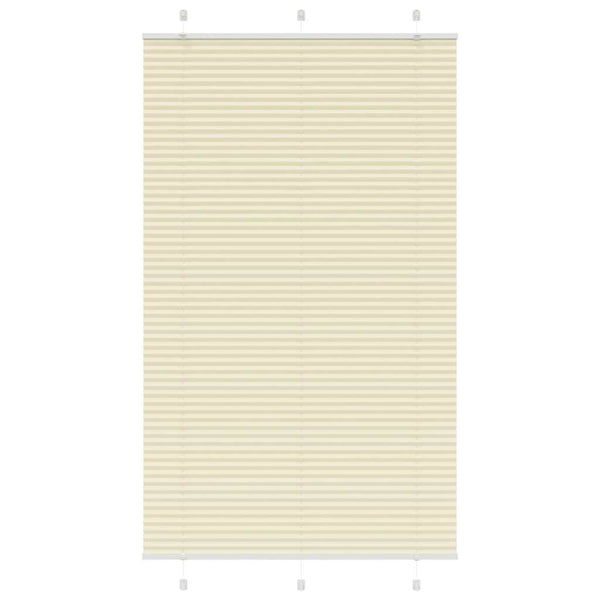 Pliseerattu kaihdin, kermanvärinen, 115x200 cm, kangas, leveys 114,4 cm, polyesteri