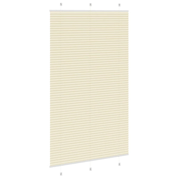 Pliseerattu kaihdin, kermanvärinen, 115x200 cm, kangas, leveys 114,4 cm, polyesteri