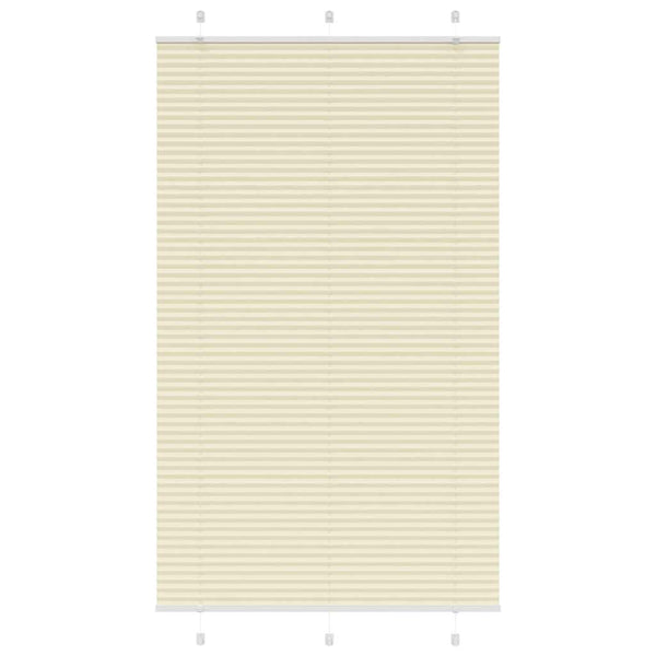 Pliseerattu kaihdin, kermanvärinen, 120x200 cm, kangas, leveys 119,4 cm, polyesteri