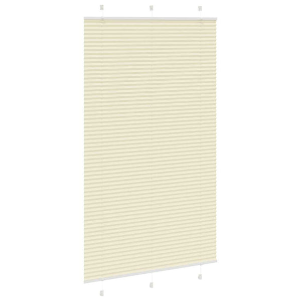 Pliseerattu kaihdin, kermanvärinen, 120x200 cm, kangas, leveys 119,4 cm, polyesteri