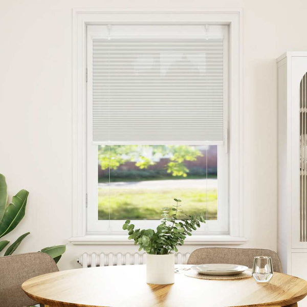 Vaaleanharmaa laskostettu blindit Matita 70x100cm (kankaan leveys)