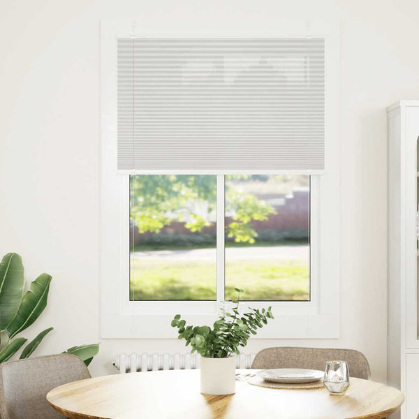 Vaaleanharmaa laskostettu blindit Matita 85x100cm (kankaan leveys)