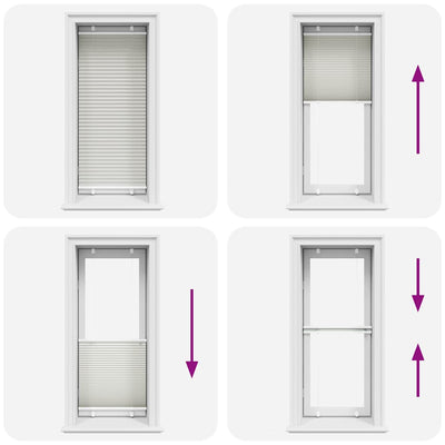 Vaaleanharmaa laskostettu kaihdin Matita 60x150cm (kankaan leveys)