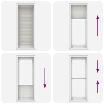 Vaaleanharmaa laskostettu kaihdin Matita 75x200cm (kankaan leveys)